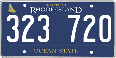 RI license plate 323720