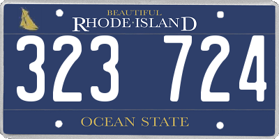 RI license plate 323724