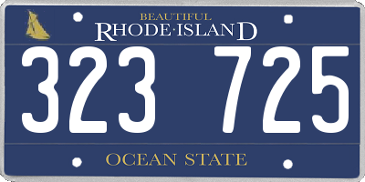RI license plate 323725