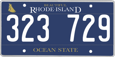 RI license plate 323729