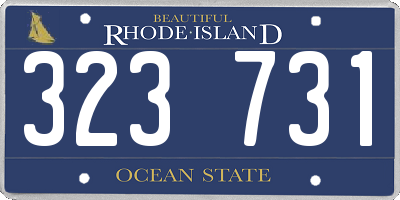 RI license plate 323731