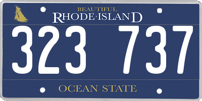 RI license plate 323737