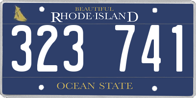 RI license plate 323741