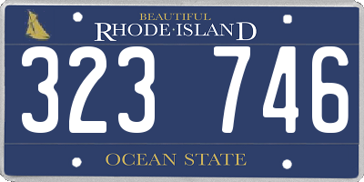RI license plate 323746