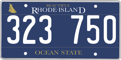 RI license plate 323750