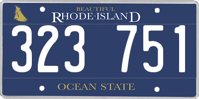 RI license plate 323751