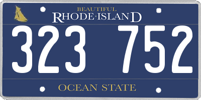 RI license plate 323752