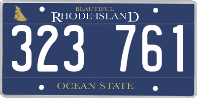 RI license plate 323761