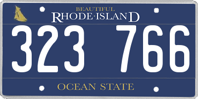RI license plate 323766