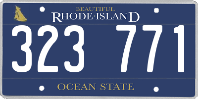 RI license plate 323771