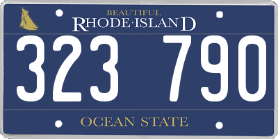 RI license plate 323790