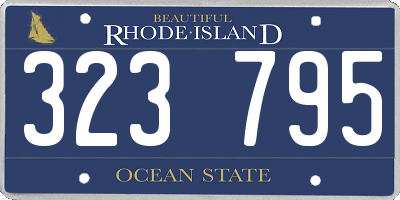 RI license plate 323795
