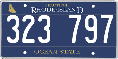 RI license plate 323797