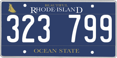 RI license plate 323799