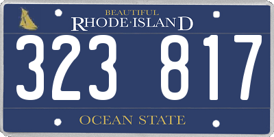 RI license plate 323817
