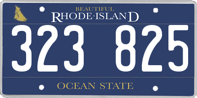 RI license plate 323825