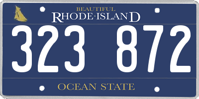 RI license plate 323872