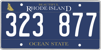 RI license plate 323877