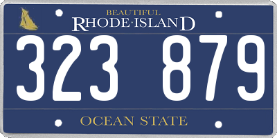 RI license plate 323879