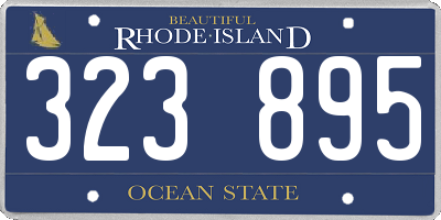 RI license plate 323895