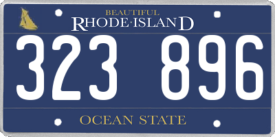 RI license plate 323896