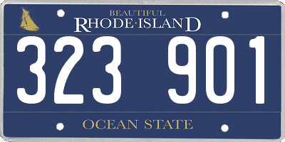 RI license plate 323901