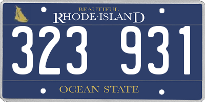RI license plate 323931