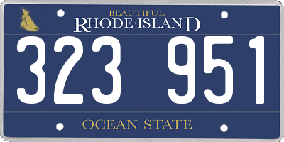 RI license plate 323951