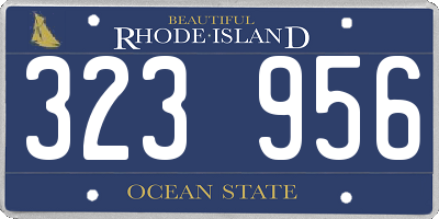 RI license plate 323956