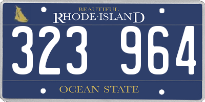 RI license plate 323964