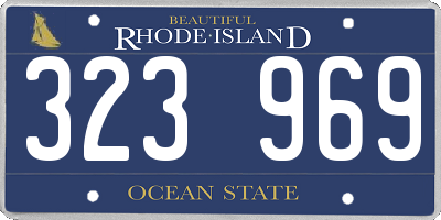 RI license plate 323969