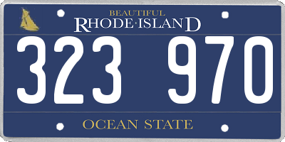 RI license plate 323970