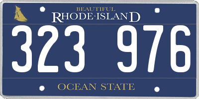 RI license plate 323976