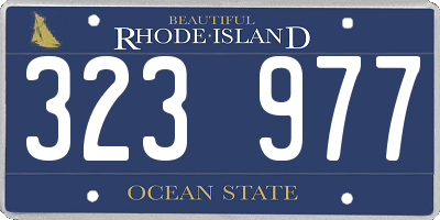 RI license plate 323977