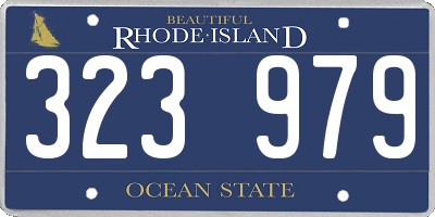 RI license plate 323979