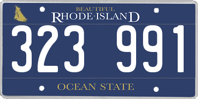RI license plate 323991