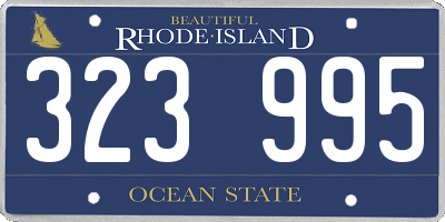 RI license plate 323995