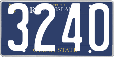 RI license plate 3240