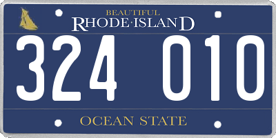 RI license plate 324010