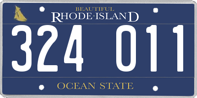 RI license plate 324011