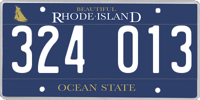 RI license plate 324013