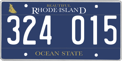 RI license plate 324015