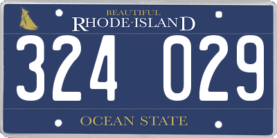 RI license plate 324029
