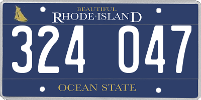 RI license plate 324047