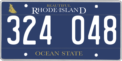 RI license plate 324048