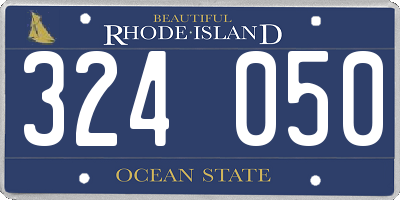 RI license plate 324050