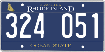 RI license plate 324051