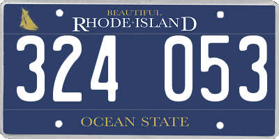 RI license plate 324053