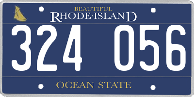 RI license plate 324056