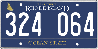 RI license plate 324064